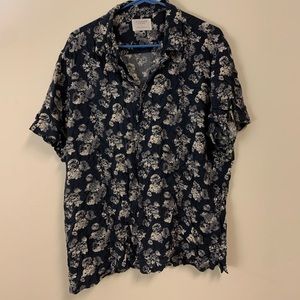 Revere Collar Floral Shirt